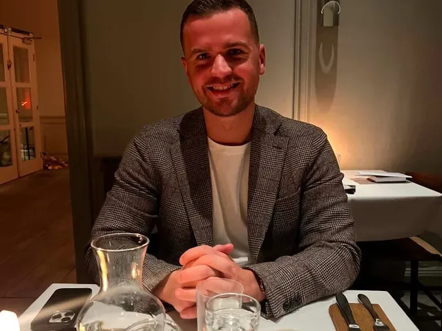 Halfdan Harring at a dinner in Aarhus, Denmark